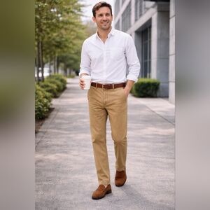 Polo Ralph Lauren Men’s Stretch Twill Pants | Size 33x32 | Tan / Khaki | Classic